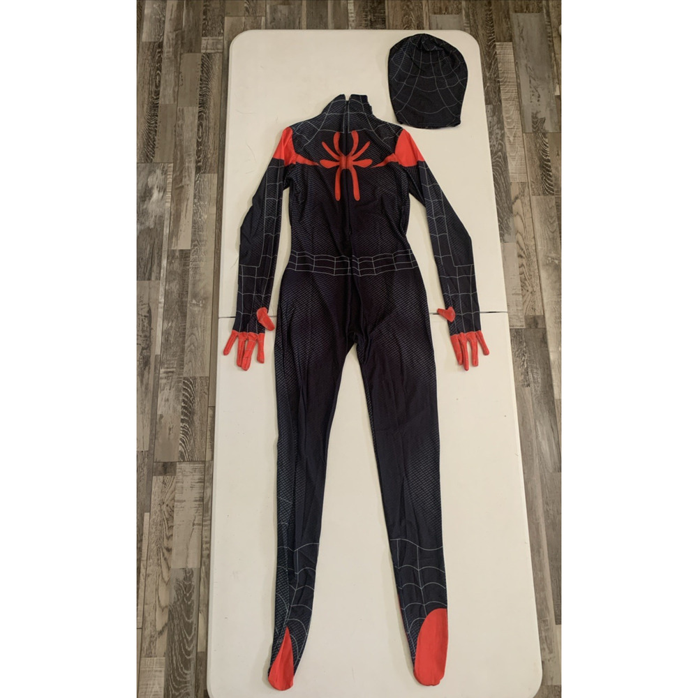 Spiderman Sz S Into the SpiderVerse Miles Jumpsuit Adult/Kids Cosplay Costume - Picture 2 of 16